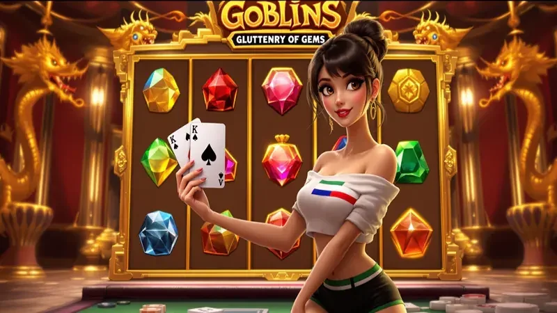 Tampilan slot pada layar ponsel dengan reel dan simbol khusus